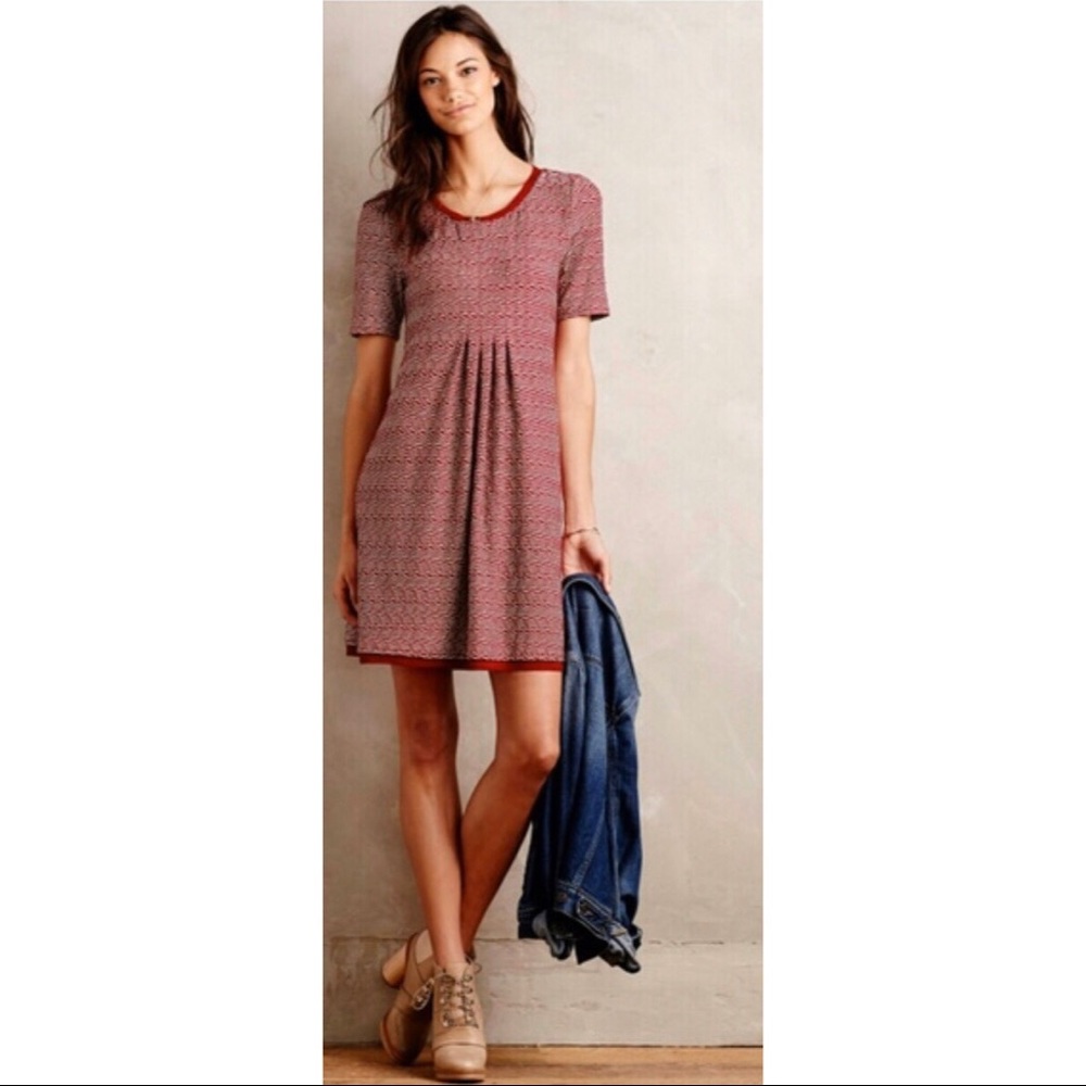MAEVE Red Knit Short Sleeve ‘Dora’ Dress